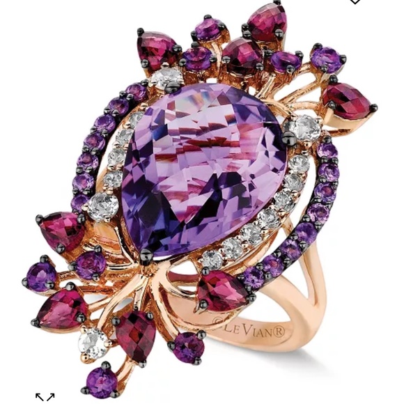 Le Vian Crazy Collection Multi-Stone ring in 14 k Strawberry Rose Gold - Picture 7 of 7
